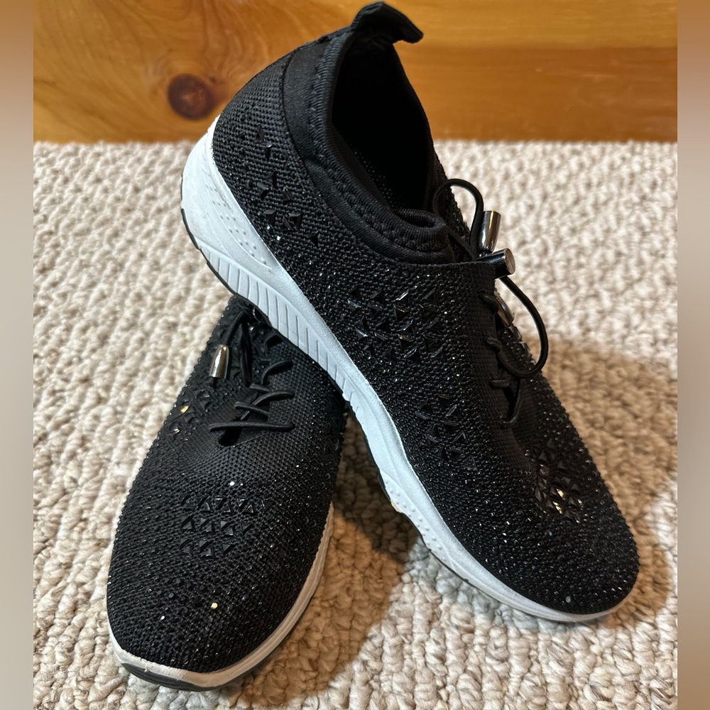 Black Knit Women's Sneakers